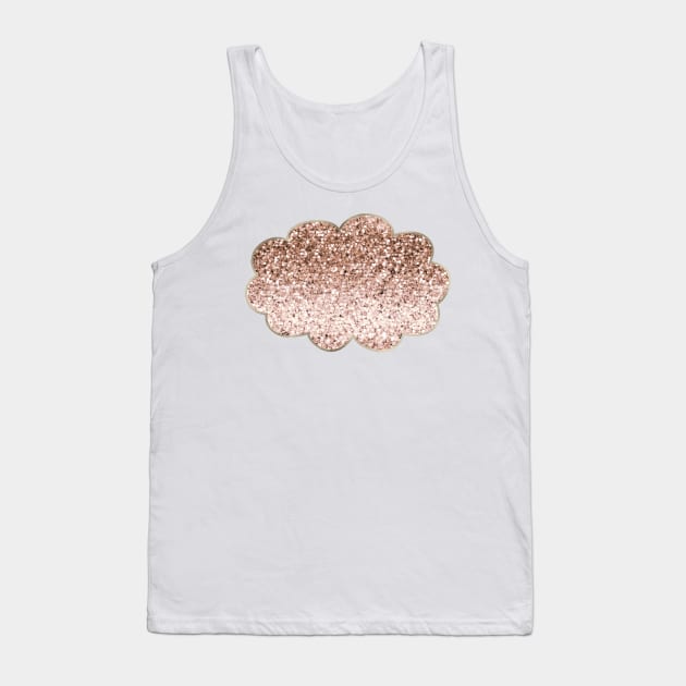 Cloud - rose gold glitter Tank Top by RoseAesthetic